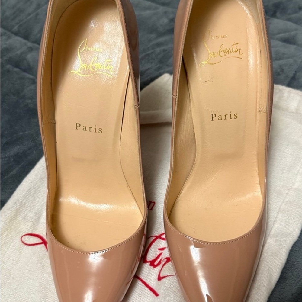 Christian Louboutin Tan Stiletto Heels
